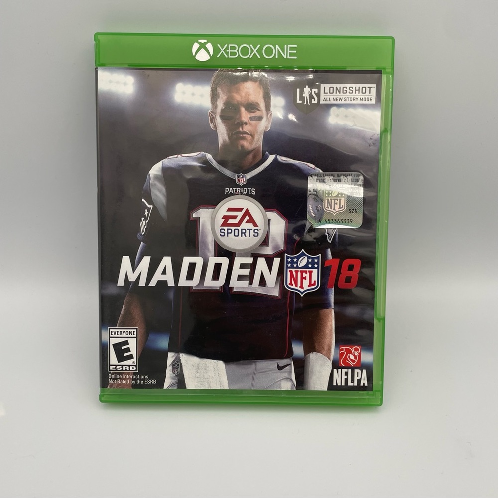 Madden Nfl 18 - Xbox One Video Game Tom Brady. Good condition!